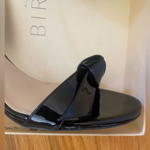 ALEXANDRE BIRMAN CLARITA BELL 85 PATENT SANDALs Black Heels bow shoes Revolve 8 - Picture 11 of 15